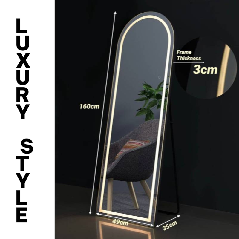 Nu Dekor - Arched Full Length LED Light Mirror  - 49 x 160cm