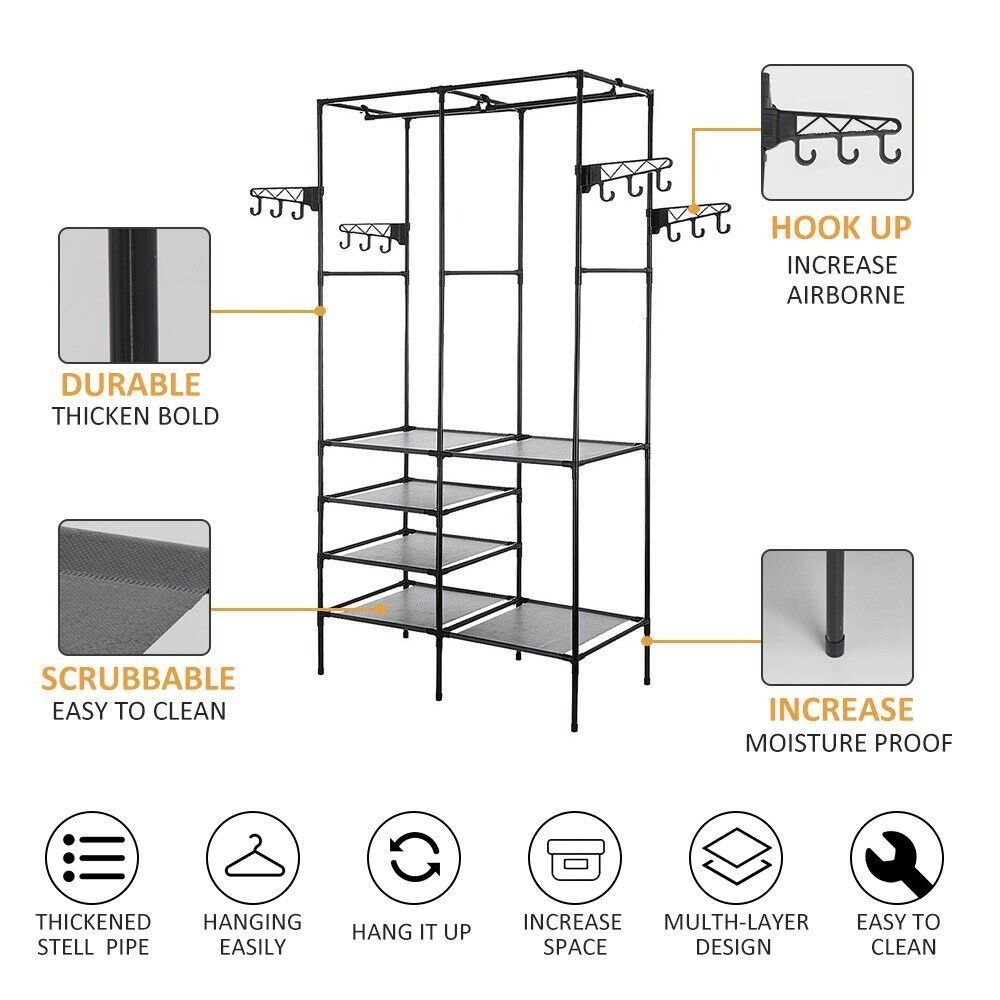 Nu Dekor - Multi-Purpose Wardrobe Storage & Hanging Stand