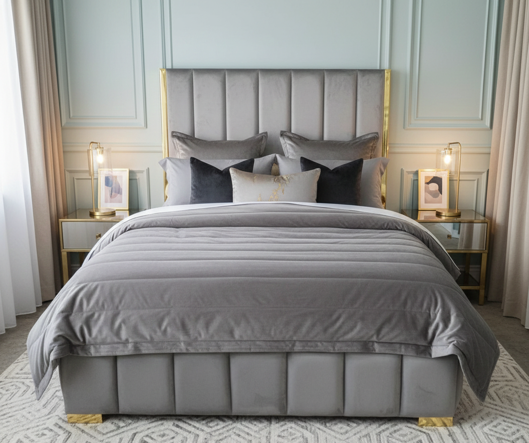 Nu Dekor - Aemilia Bed Base & Headboard