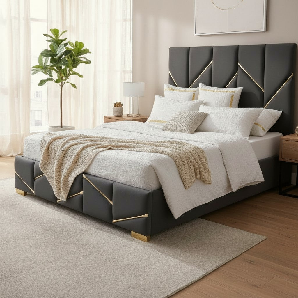 Nu Dekor - Midnight Bed Base & Headboard