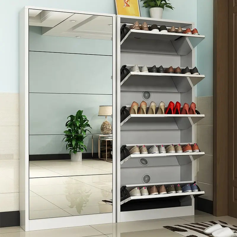 Nu Dekor - 5 Tier Mirror Shoe Cabinet