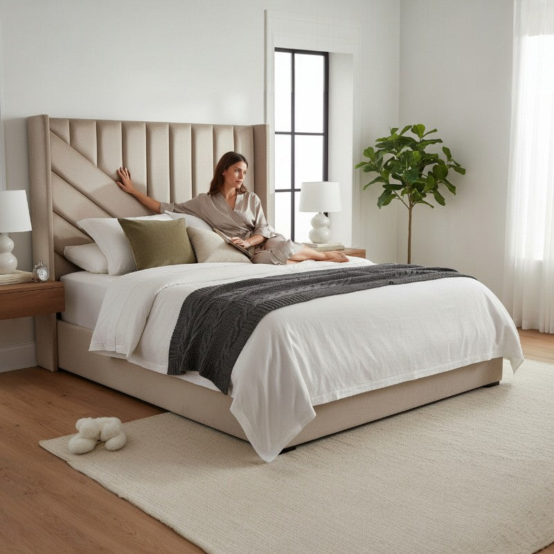 Nu Dekor - Siena Velvet Paneled Tufted Headboard