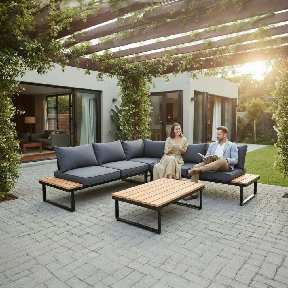 Shayd - 4pc Maldives Indoor/Outdoor Corner Sofa Set