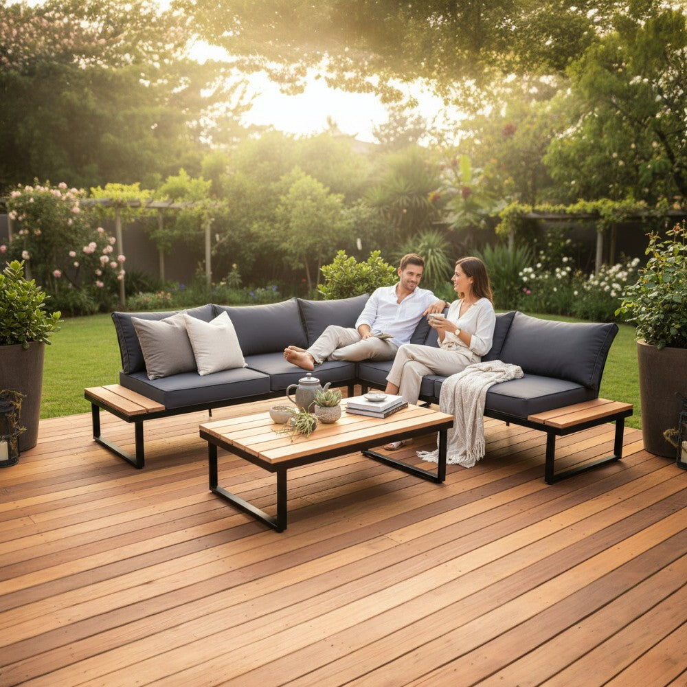 Shayd - 4pc Maldives Indoor/Outdoor Corner Sofa Set