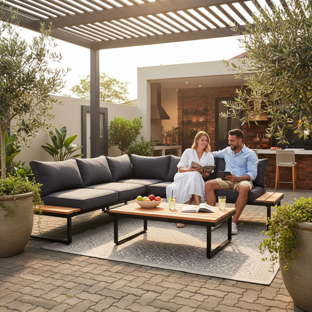 Shayd - 4pc Maldives Indoor/Outdoor Corner Sofa Set