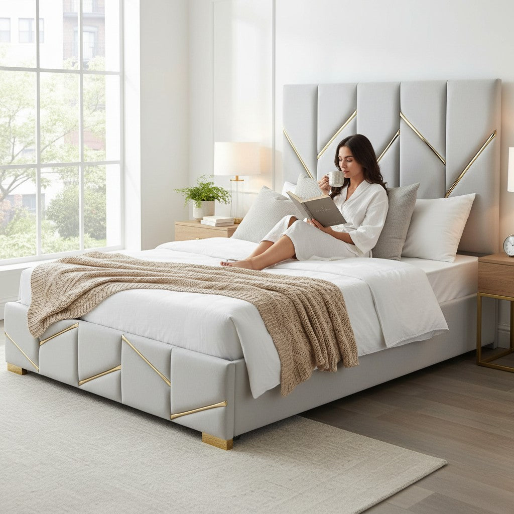 Nu Dekor - Midnight Bed Base & Headboard