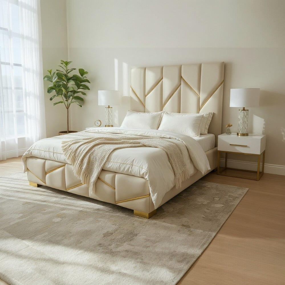 Nu Dekor - Midnight Bed Base & Headboard