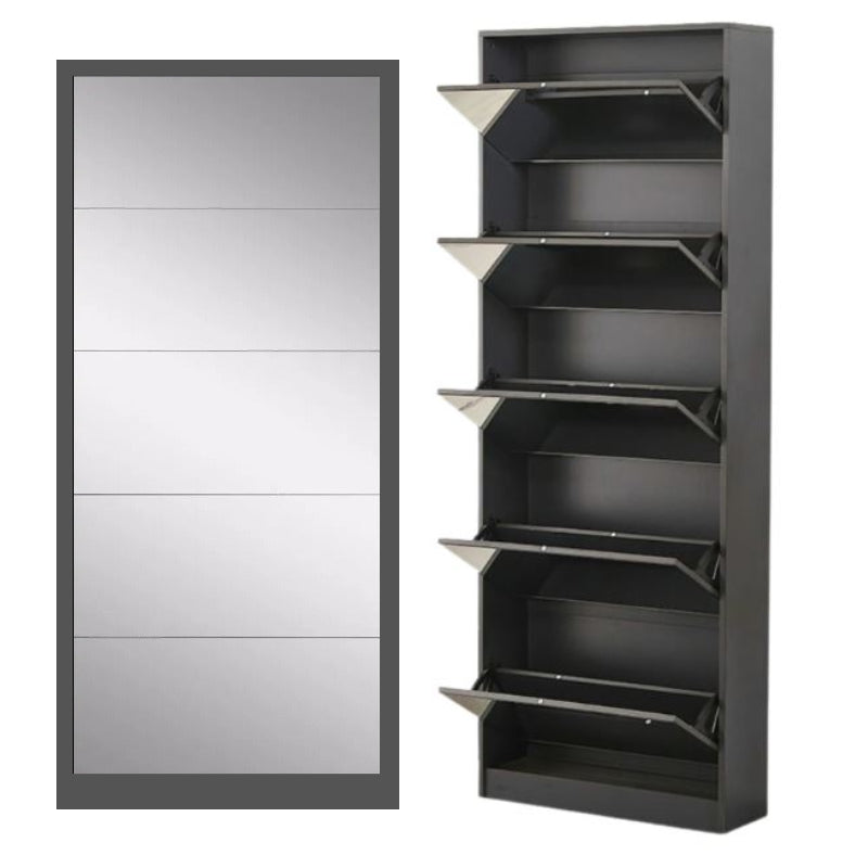 Nu Dekor - 5 Tier Mirror Shoe Cabinet