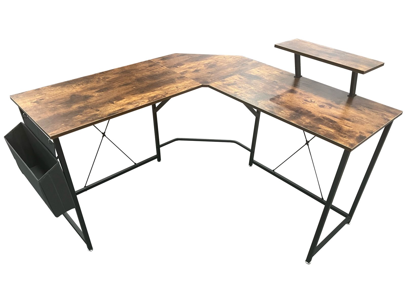 Polygon Desk Focus - Octagon Office Desk With Monitor Stand – Homestylez