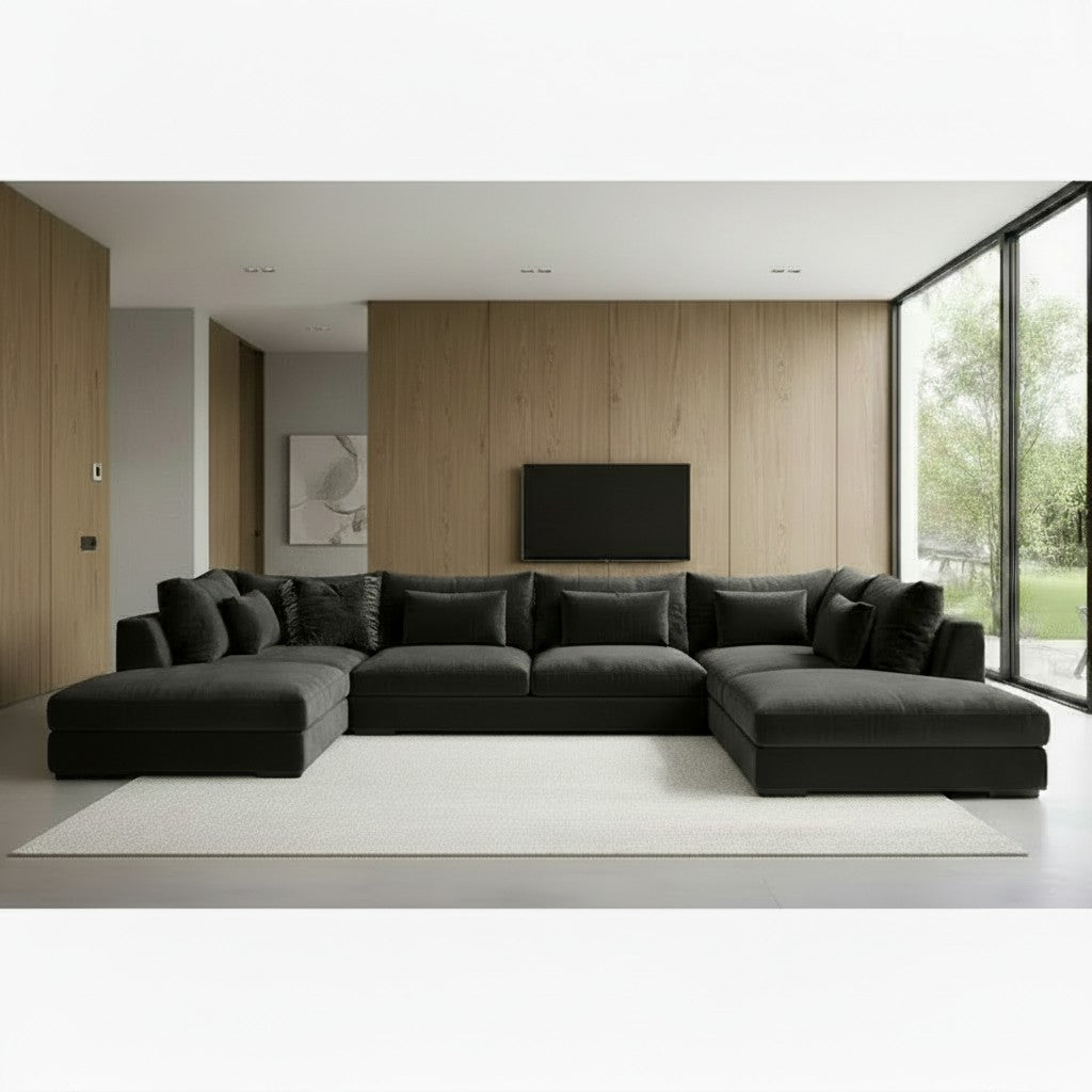Nu Dekor - Auriella Modular Plush U-Shape Velvet Couch