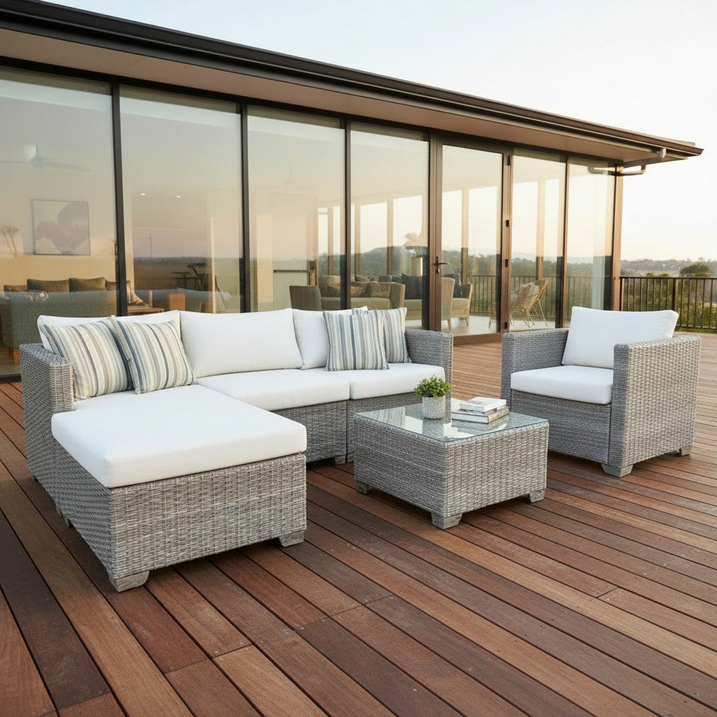 Shayd - 6PC Madeira Outdoor Rattan Patio Set