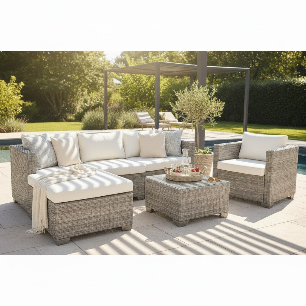 Shayd - 6PC Madeira Outdoor Rattan Patio Set