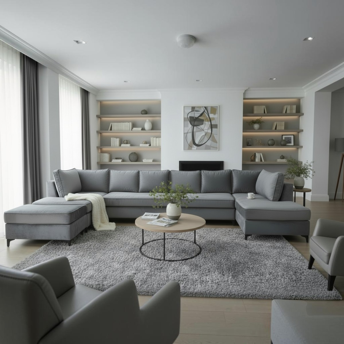 Nu Dekor - Sarah Modular U-Shape Velvet Couch