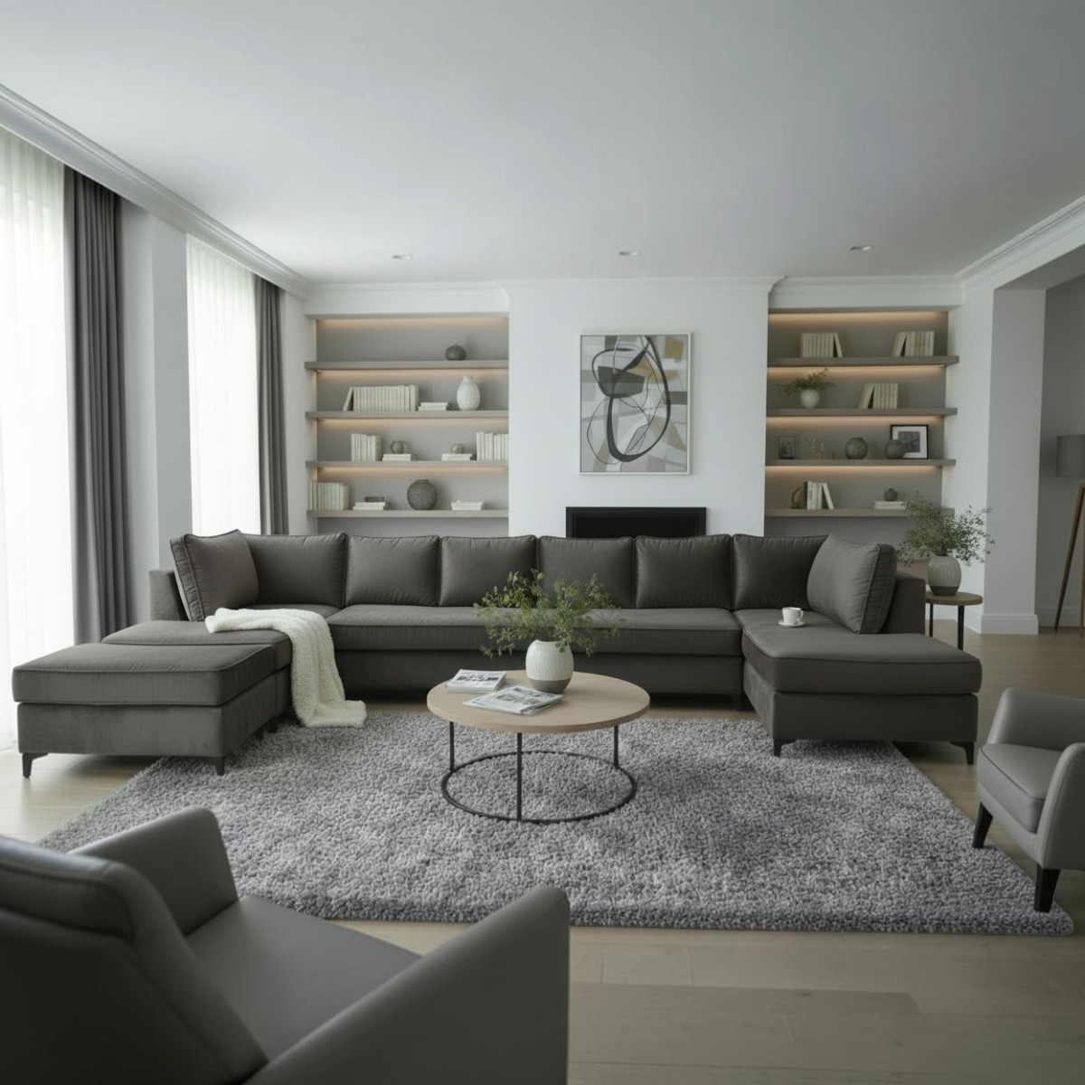 Nu Dekor - Sarah Modular U-Shape Velvet Couch