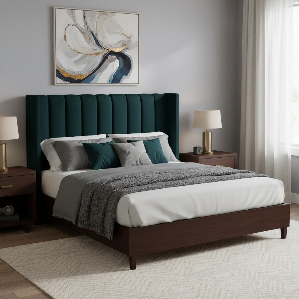Nu Dekor - Secilia Velvet Paneled Tufted Headboard