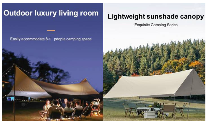 Shayd - 4m Outdoor Portable Sun/Rain Camping Canopy