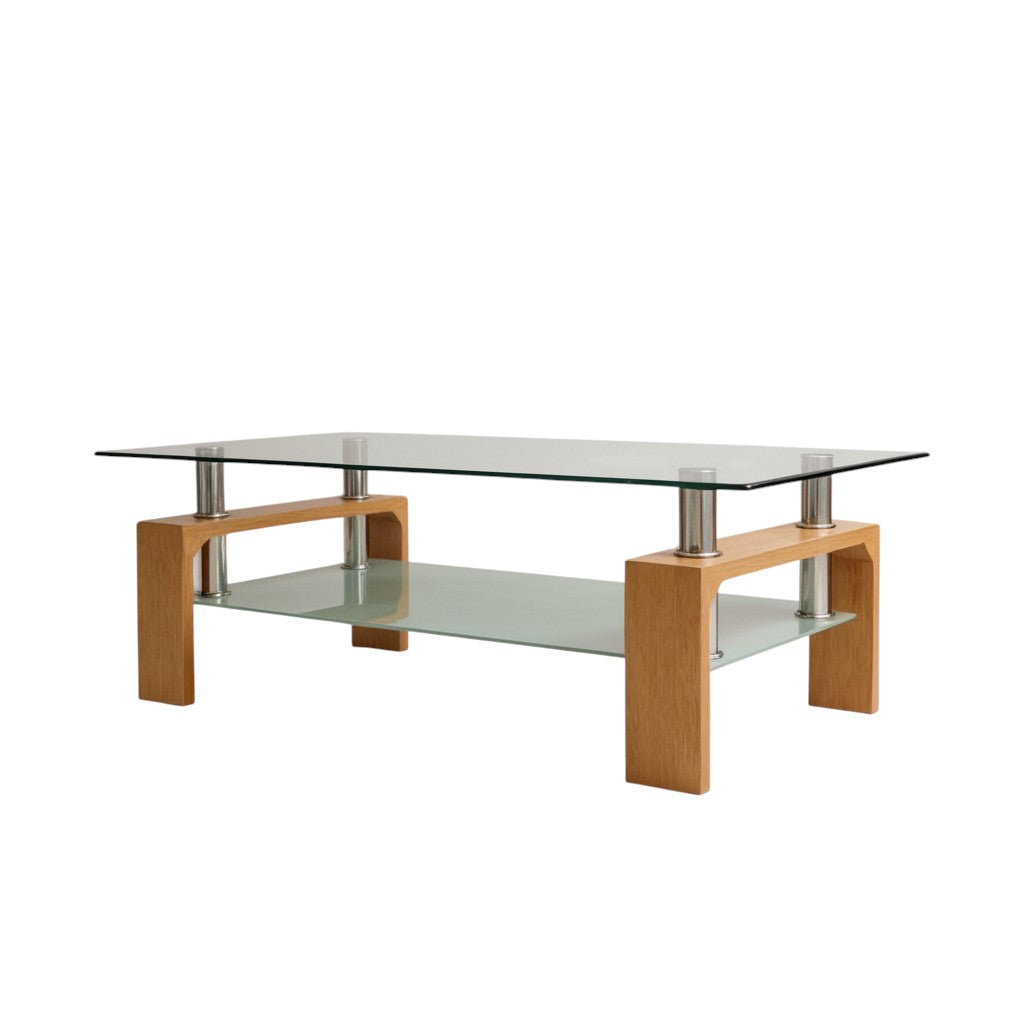 Nu Dekor - Stanley 2 Tier Glass Coffee Table