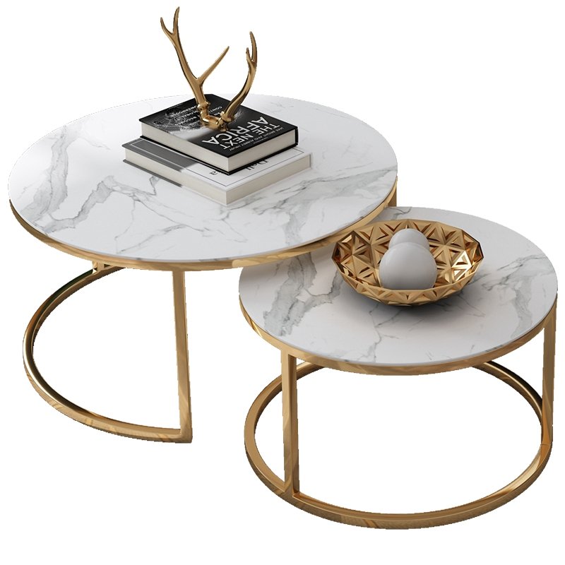 Nu Dekor - Amira Marble Nesting Coffee Tables