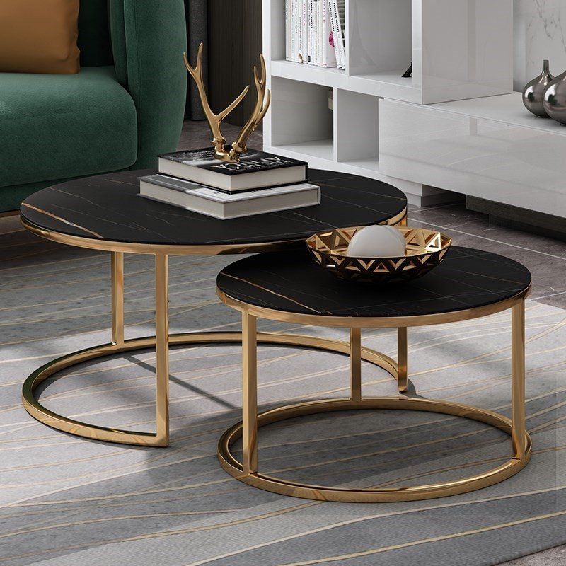 Nu Dekor - Amira Marble Nesting Coffee Tables