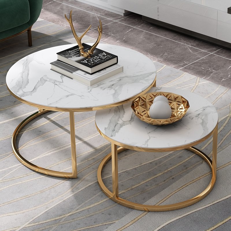 Nu Dekor - Amira Marble Nesting Coffee Tables