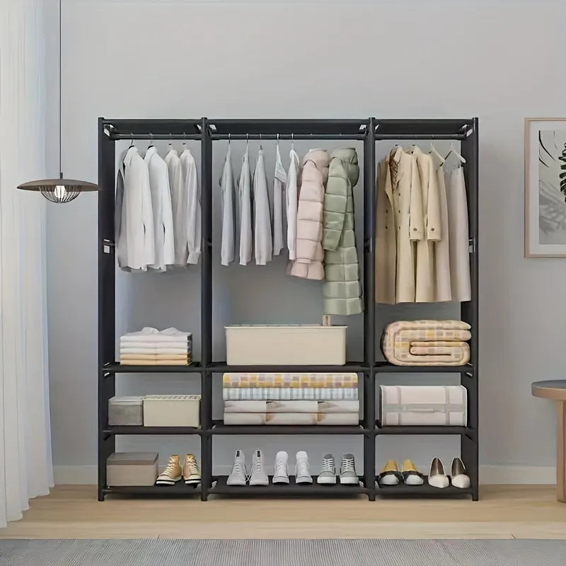 Nu Dekor - Triple Wardrobe Pipe Storage Rack