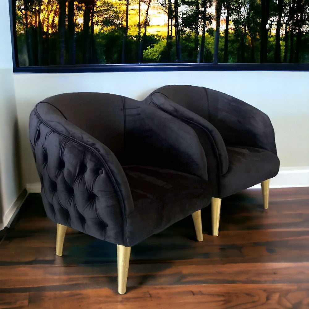 Nu Dekor - Belo Button Velvet Chair