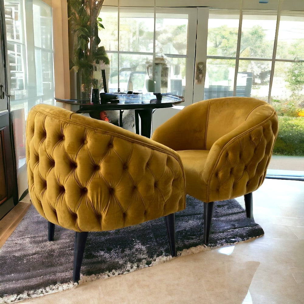 Nu Dekor - Belo Button Velvet Chair