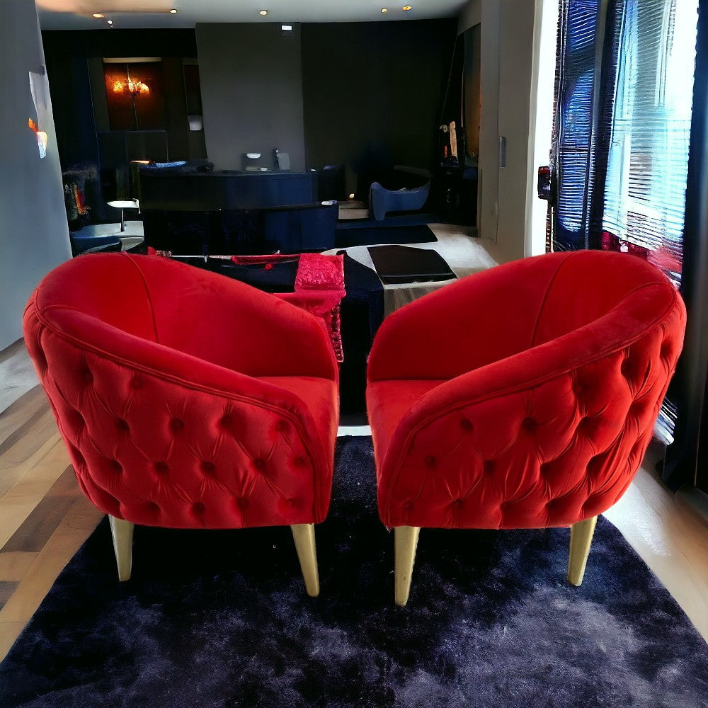 Nu Dekor - Belo Button Velvet Chair