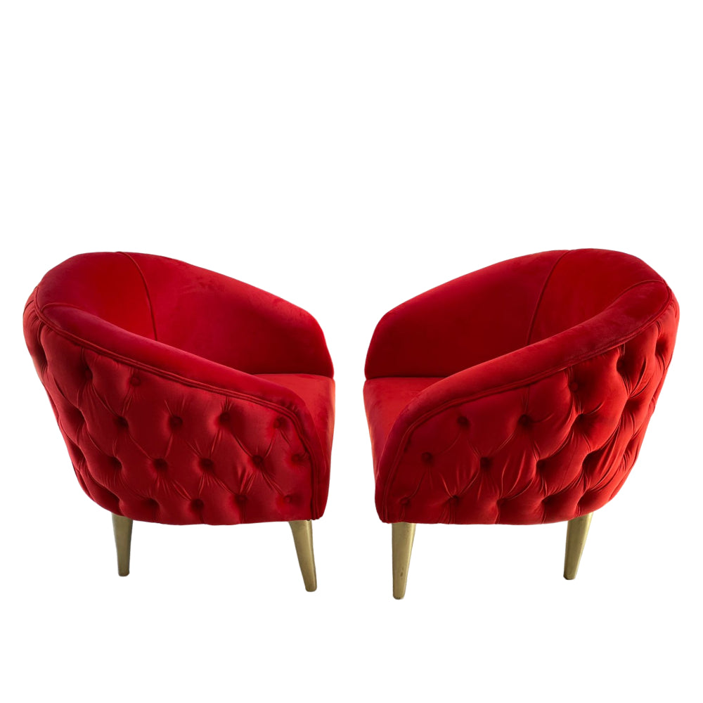 Nu Dekor - Belo Button Velvet Chair