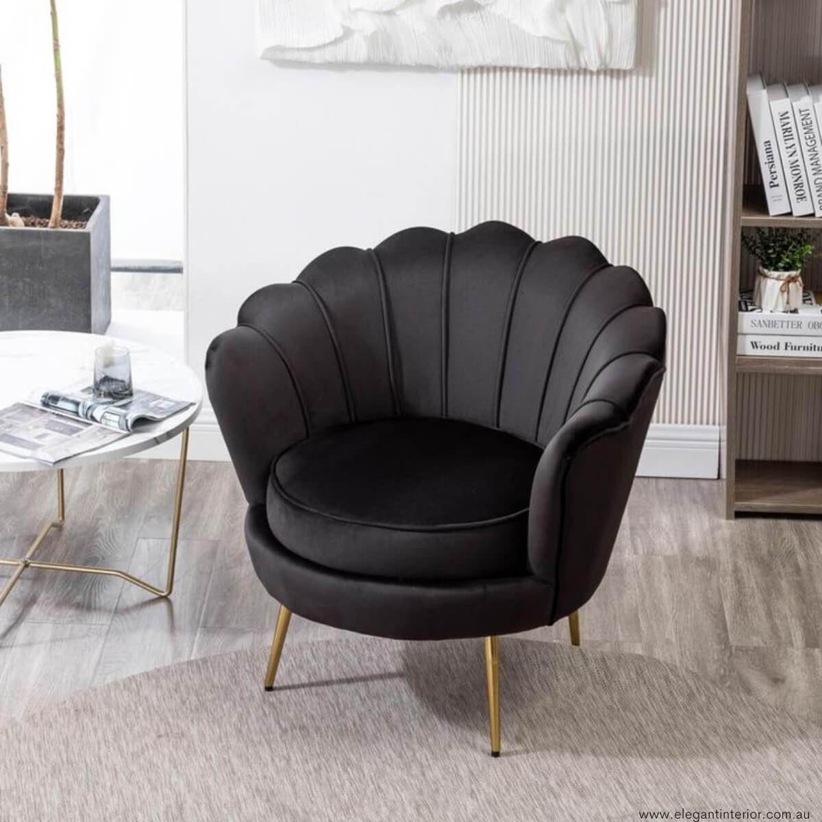 Nu Dekor - Tulip Velvet Single Seater Chair