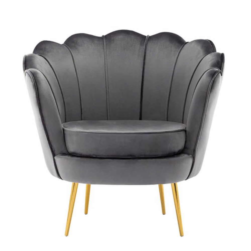 Nu Dekor - Tulip Velvet Single Seater Chair