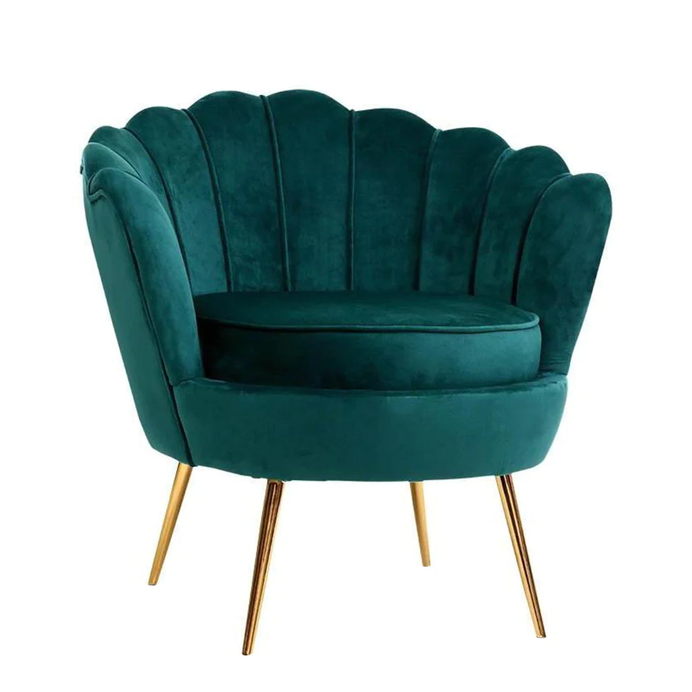 Nu Dekor - Tulip Velvet Single Seater Chair