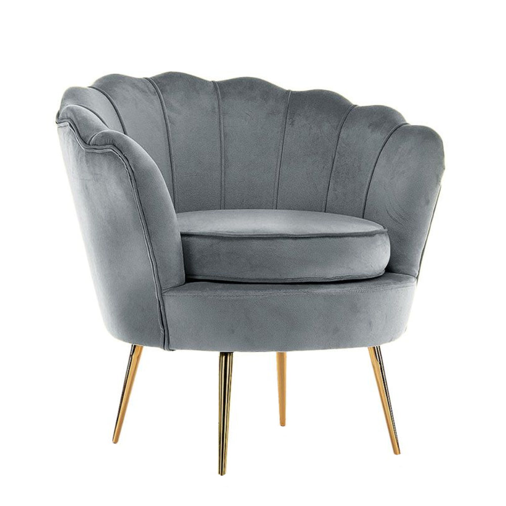 Nu Dekor - Tulip Velvet Single Seater Chair