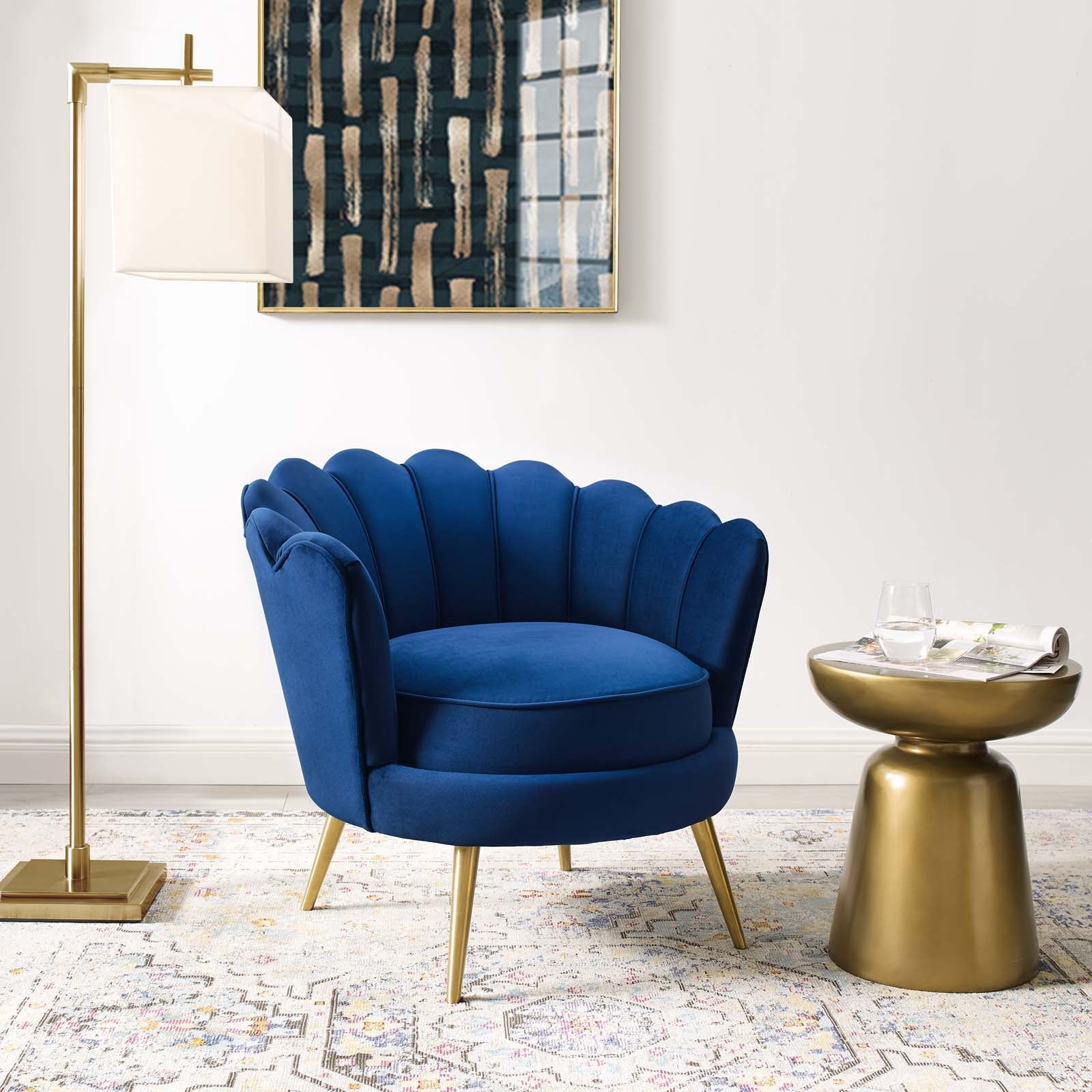 Nu Dekor - Tulip Velvet Single Seater Chair