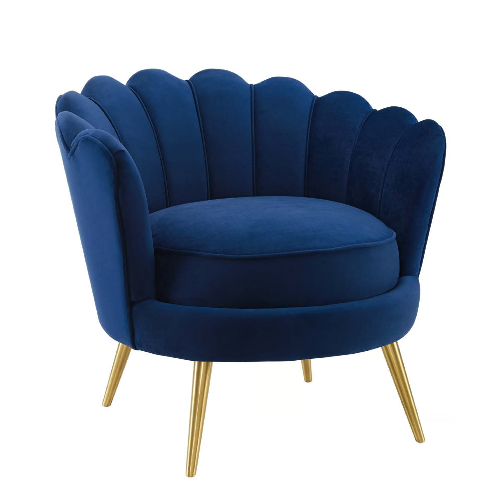 Nu Dekor - Tulip Velvet Single Seater Chair