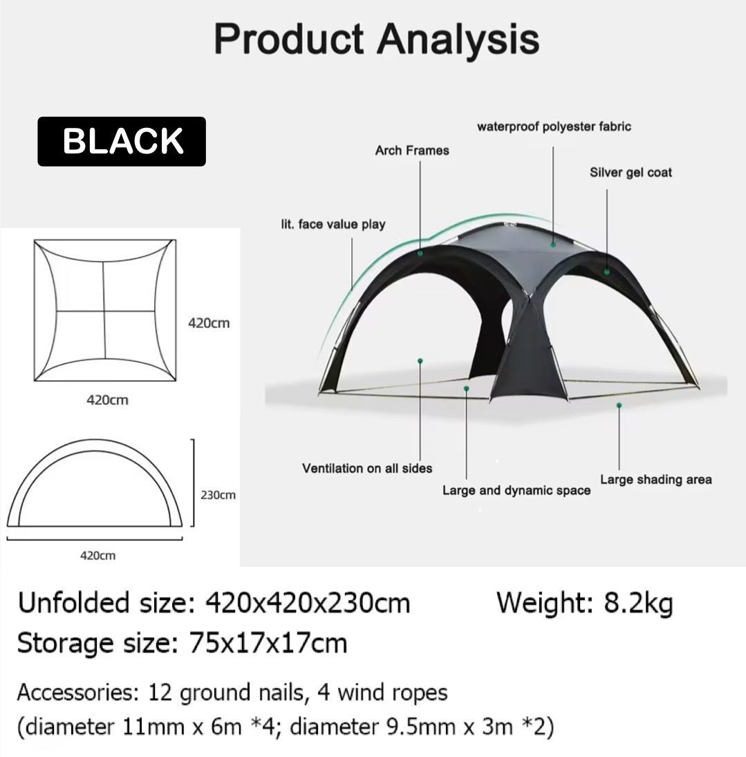 Shayd - 4m Dome Canopy Tent
