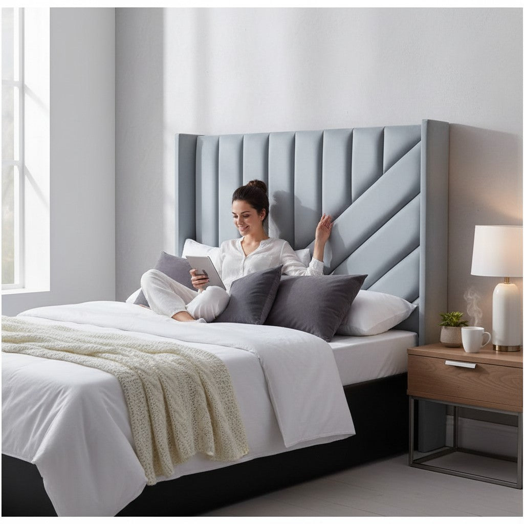 Nu Dekor - Siena Velvet Paneled Tufted Headboard