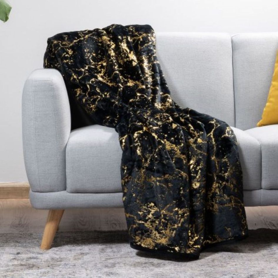 Nu Dekor - 3D Marble Design Fleece Blanket - 180x200cm