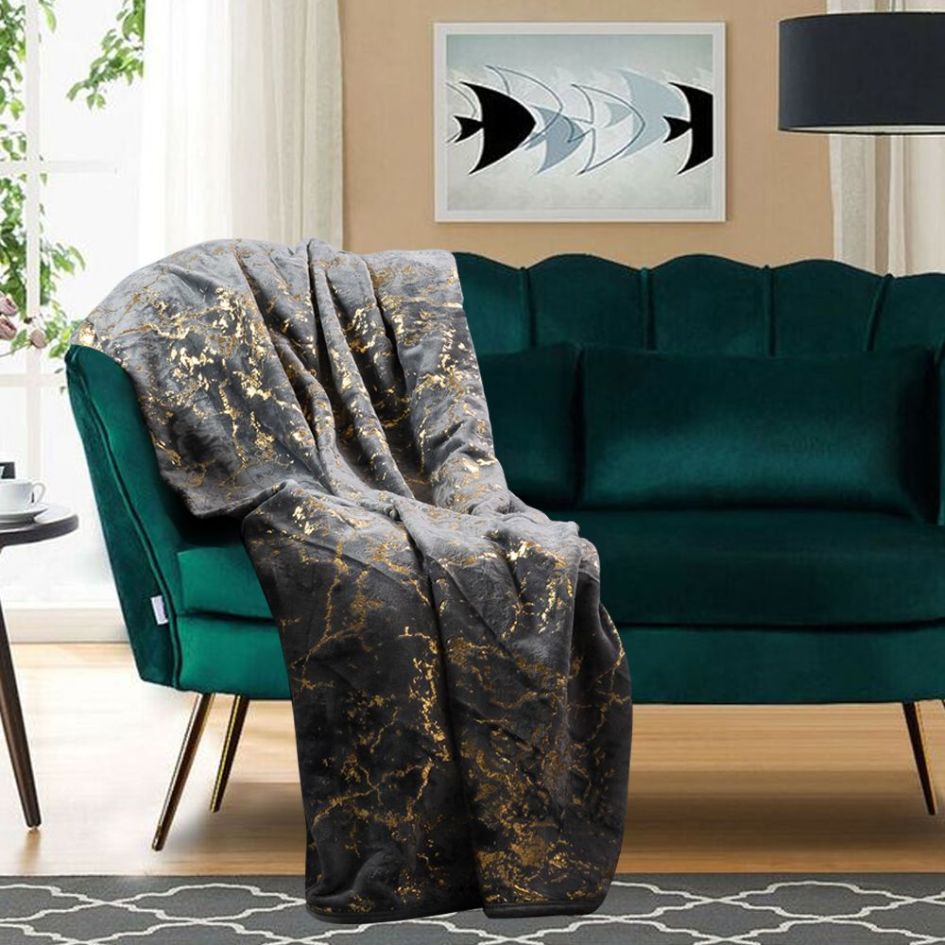 Nu Dekor - 3D Marble Design Fleece Blanket - 180x200cm – Homestylez