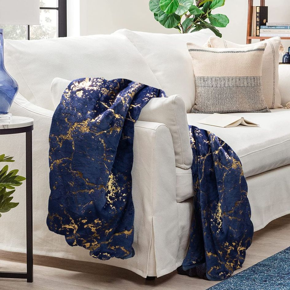 Nu Dekor - 3D Marble Design Fleece Blanket - 180x200cm – Homestylez