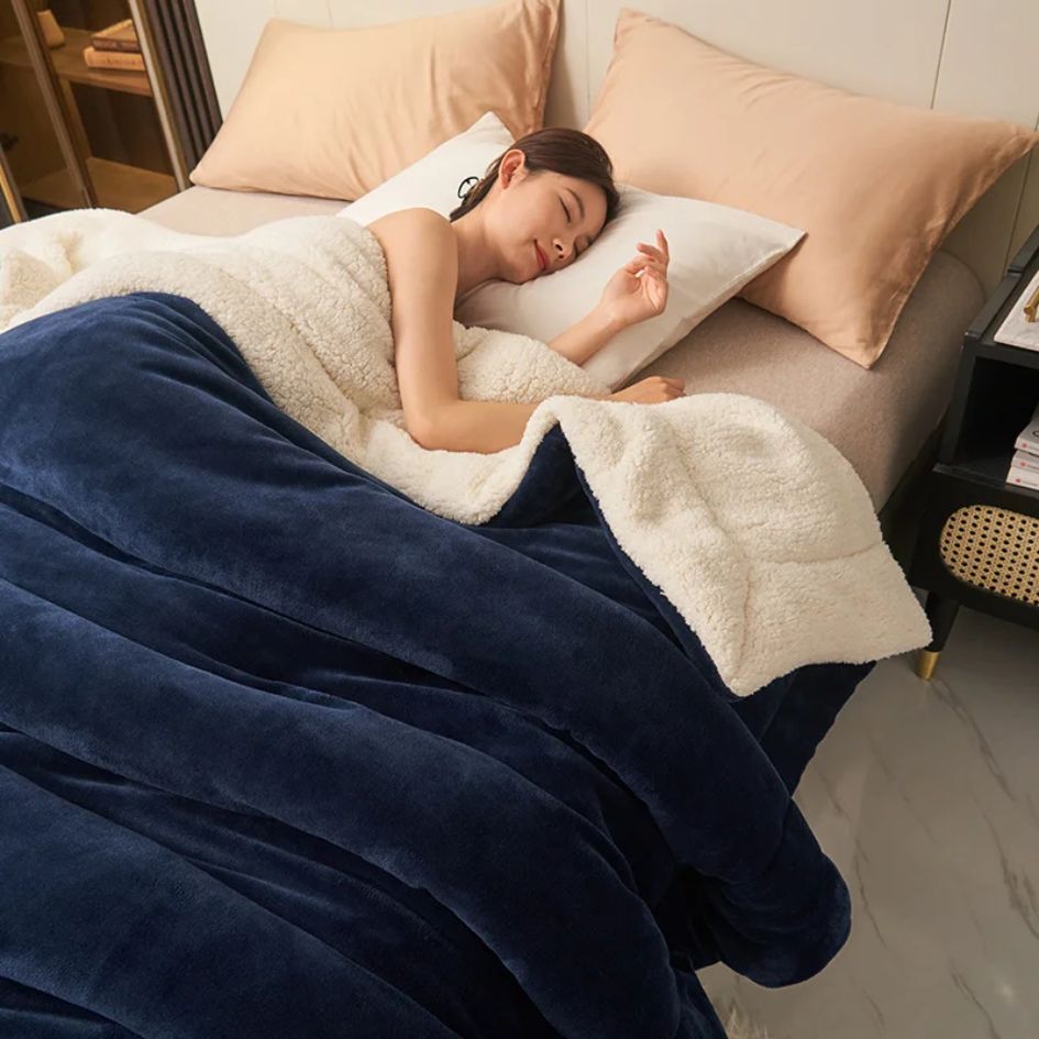 Nu Dekor - Reversible Sherpa Soft Fleece Throw Blanket – Homestylez