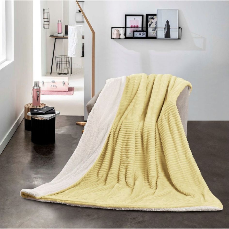 Nu Dekor - Reversible Sherpa Fleece Throw Flannel Blanket – Homestylez
