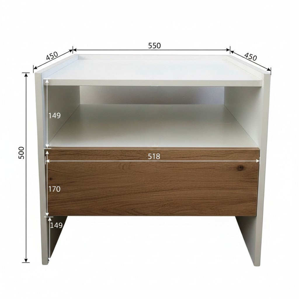 Nu Dekor - 2 Tone Anchor Bedside Pedestal