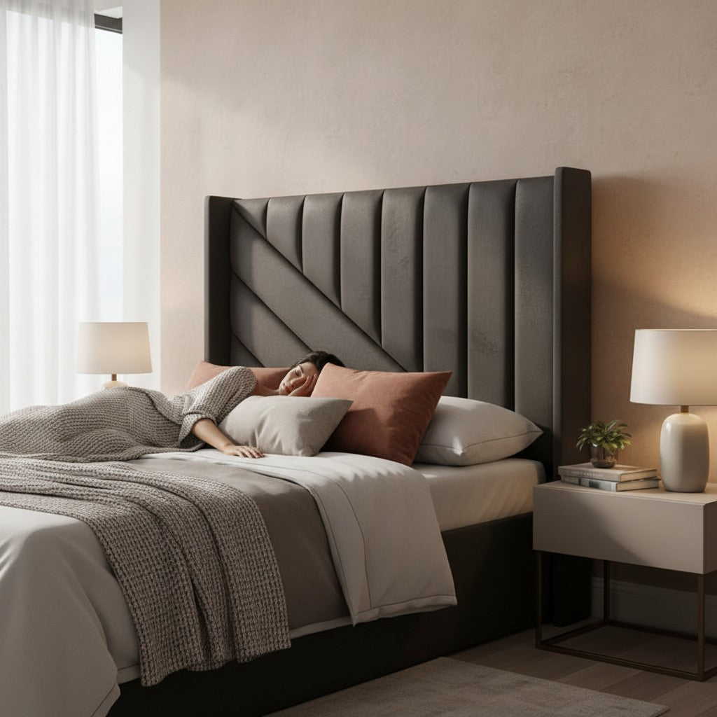 Nu Dekor - Siena Velvet Paneled Tufted Headboard