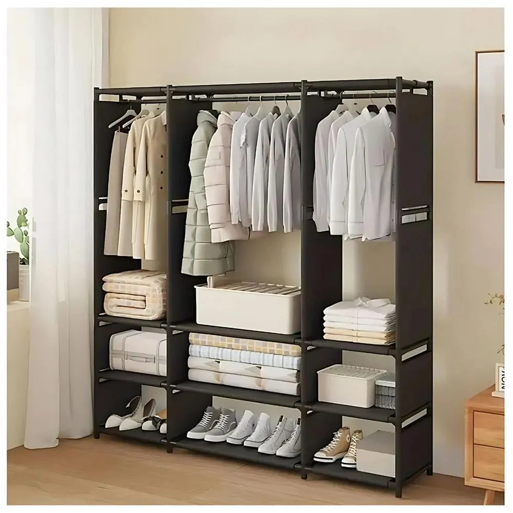 Nu Dekor - Triple Wardrobe Pipe Storage Rack