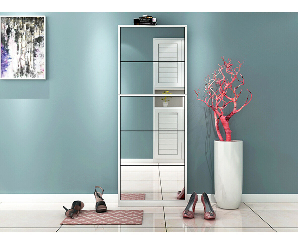 Nu Dekor - 5 Tier Mirror Shoe Cabinet