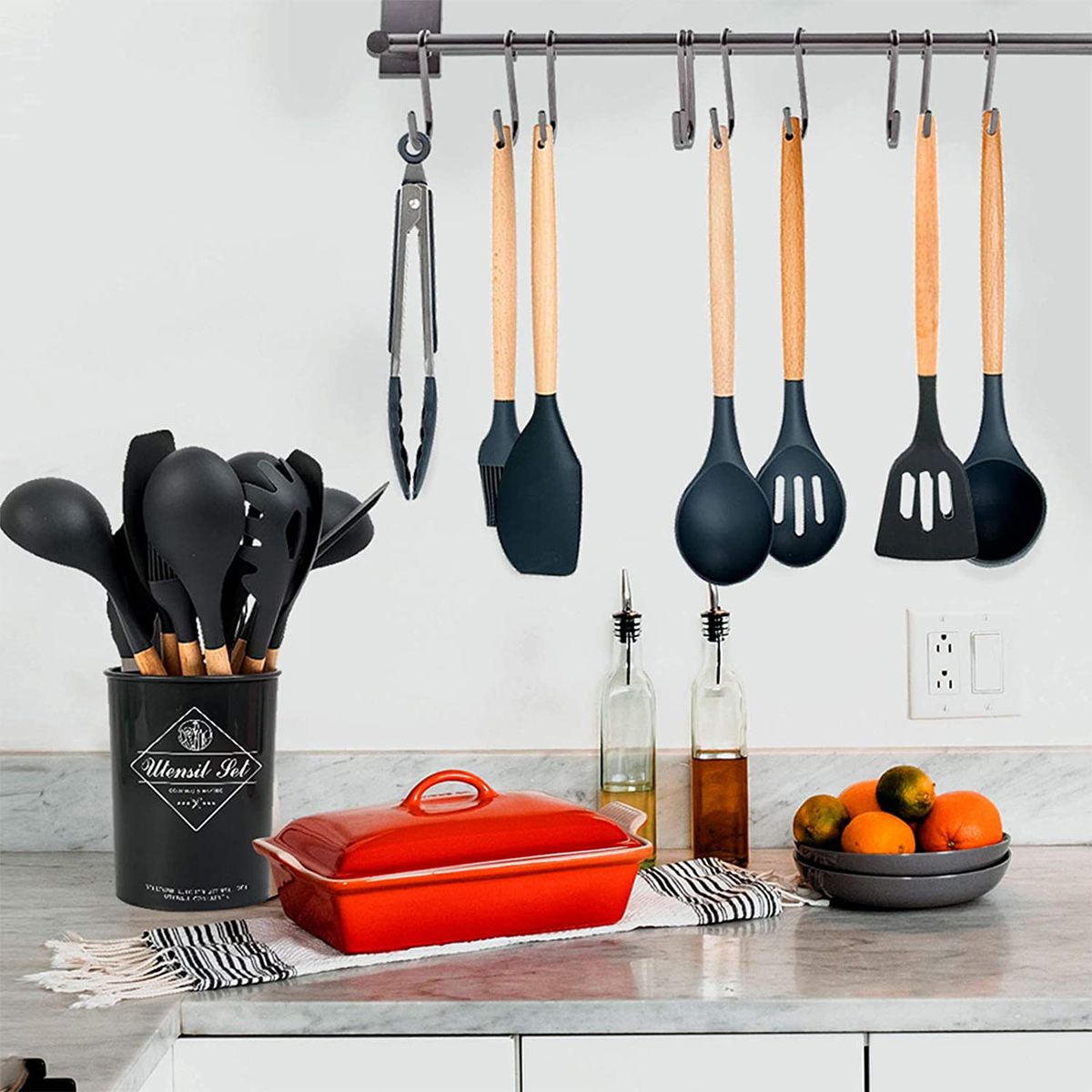 HomePro - 12 Piece Silicone Kitchen Cookware Utensil Set