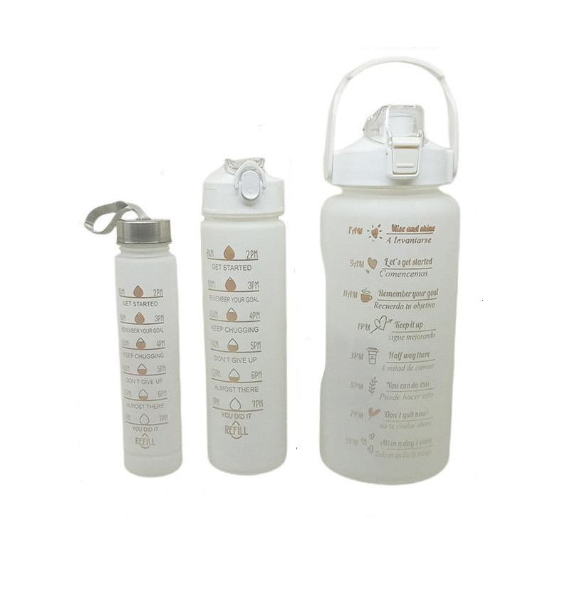 Compact - 3 Piece Motivational Water Bottle Set