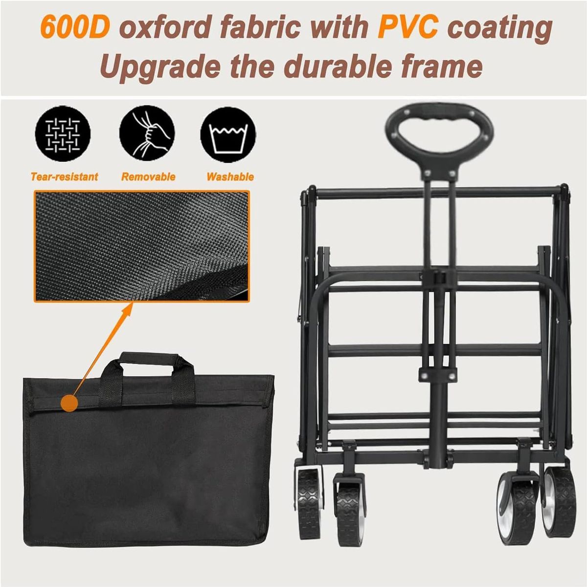 Shayd - Outdoor Collapsible Beach/Camping Folding Trolley Wagon