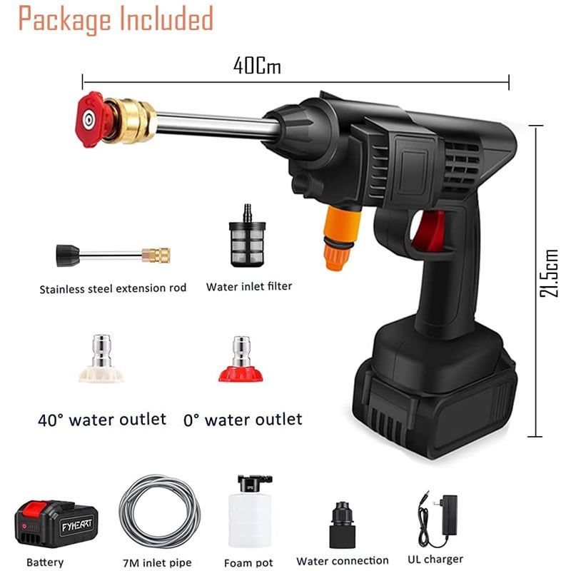 Splash - Rechargeable High-Pressure 48V Water Cleaning Gun